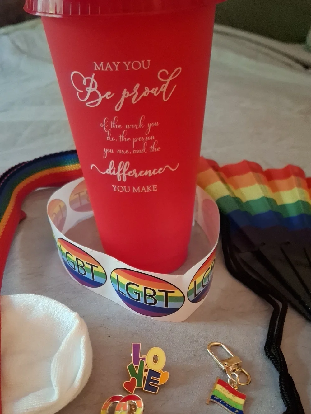 Pride Rainbow Party Accessory Set - Multicolor